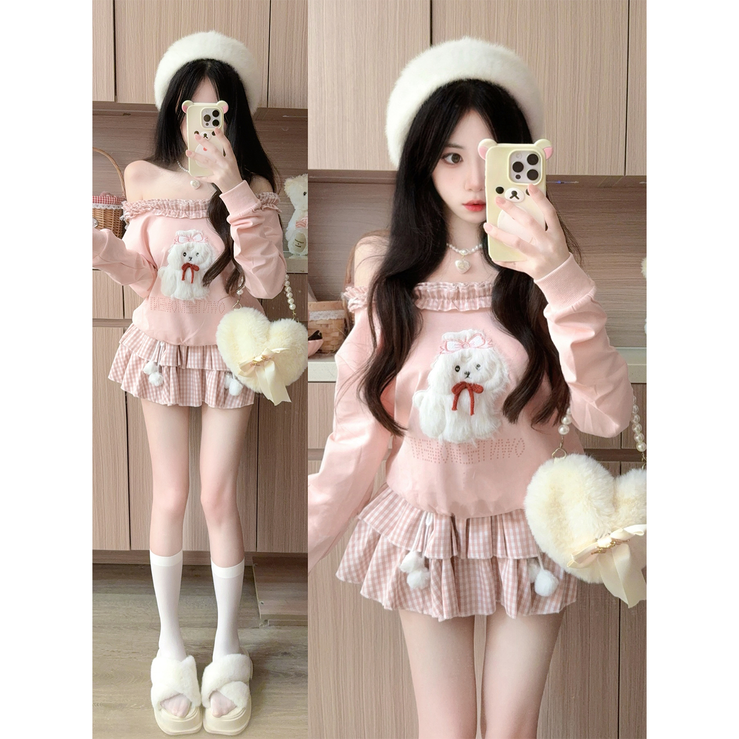 卫衣搭配蛋糕裙穿搭一整套装