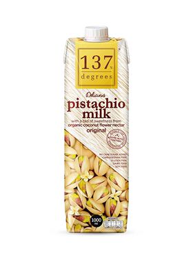 137°C degrees 原味开心果奶1公升有助及美味可口低脂1000ml坚果