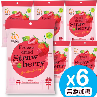 士多啤梨 6包 Wel 幼儿无添加糖100%天然水果脆片 草莓