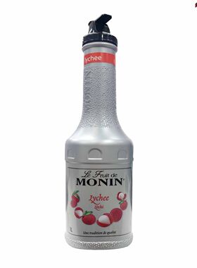 进口版MONIN Monin Lychee Puree Mix Syrup 1L 荔枝果茸商用原料