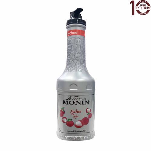 进口版MONIN Monin Lychee Puree Mix Syrup 1L 荔枝果茸商用原料