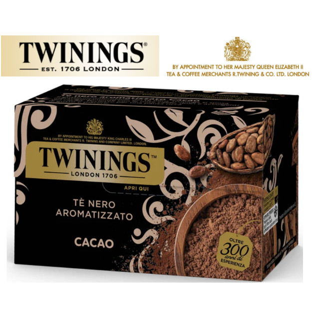 Twinings川宁意大利高级可可红茶20独立茶包可可风味茶香休闲午茶