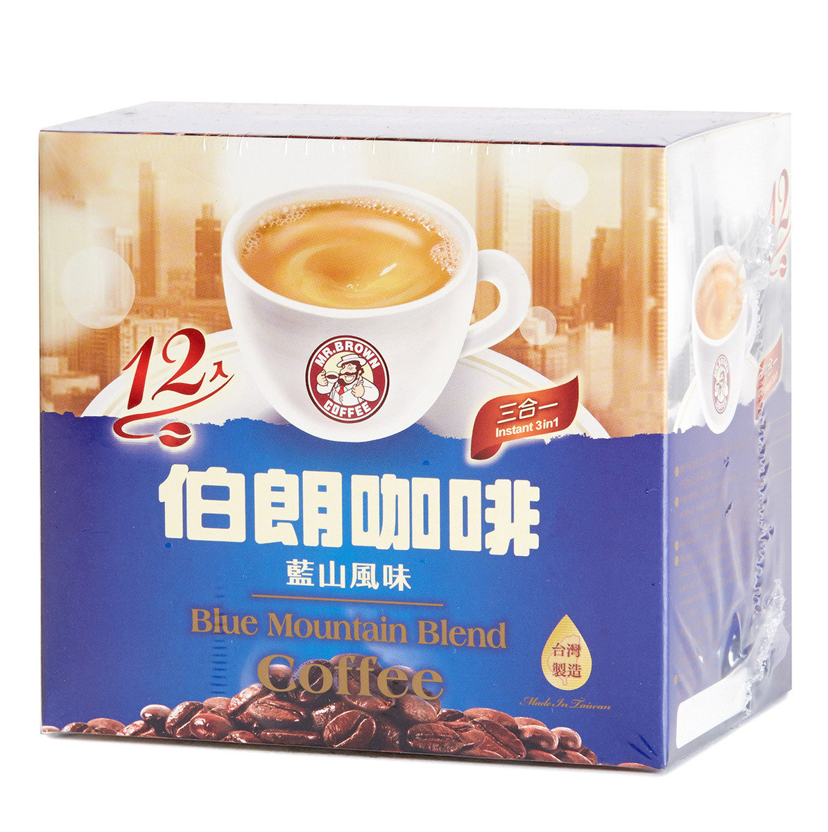 Mr. Brown Coffee伯朗先生咖啡蓝山风味3合1咖啡15克x12盒装180克