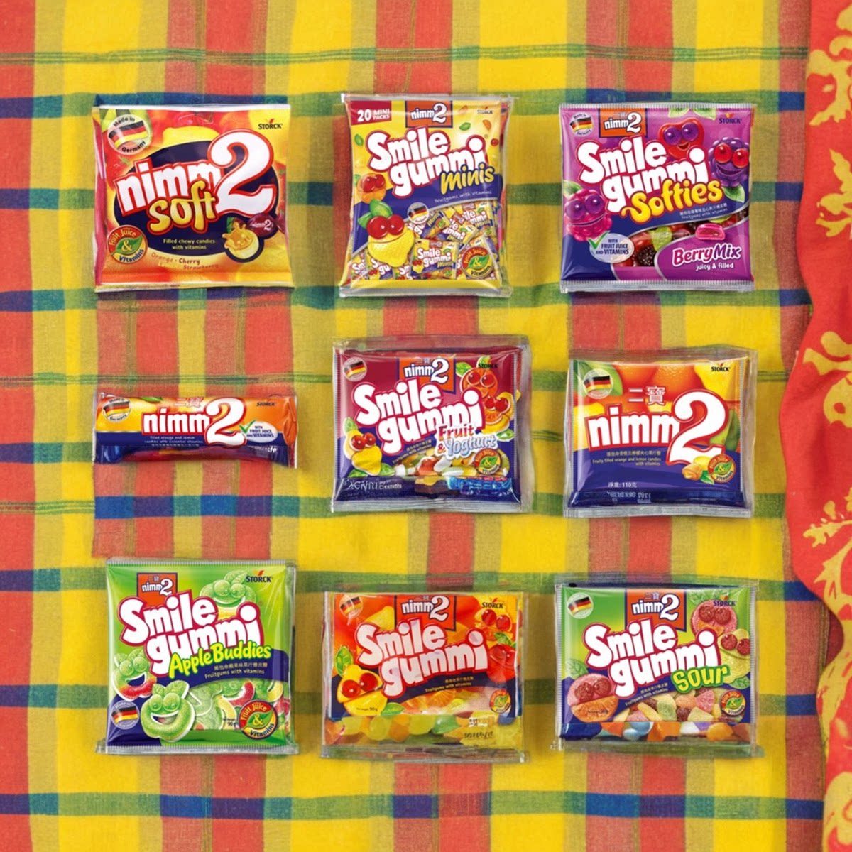 二宝系列果汁硬糖(条装)二宝迷你版无糖二宝果汁糖果汁橡皮糖90克