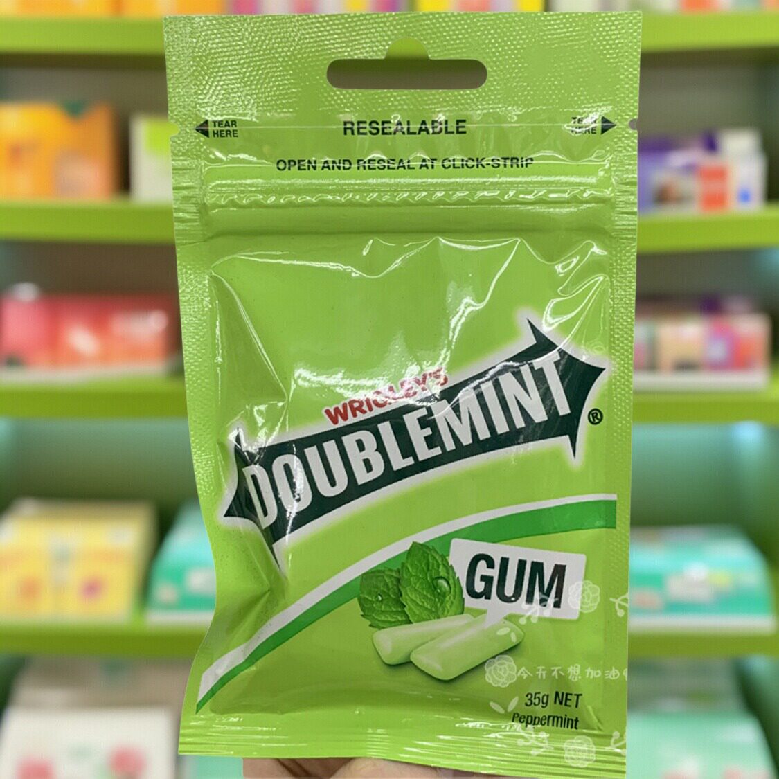 香港代购绿箭薄荷味口胶袋装