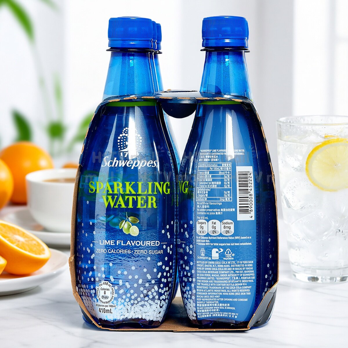 SPAAKLANG 有汽水青柠味410ml6瓶无糖丰富气泡提升味觉层次版进口