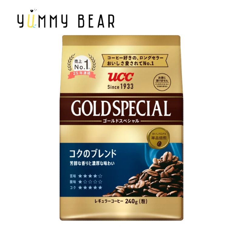 UCC Gold Special金牌特级醇厚混合咖啡粉240g散发芳醇的香气浓厚