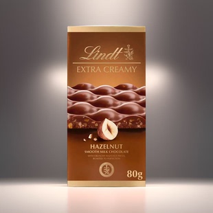 香港进口代购 新年礼盒节日送礼瑞士莲特级醇滑牛奶榛子朱古力80G