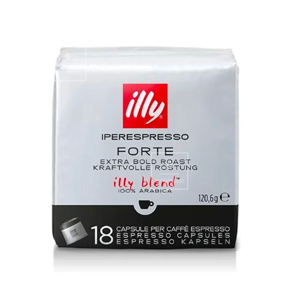 illy Iperespresso Forte强烈浓缩咖啡120.6克18粒黑巧克力风味版