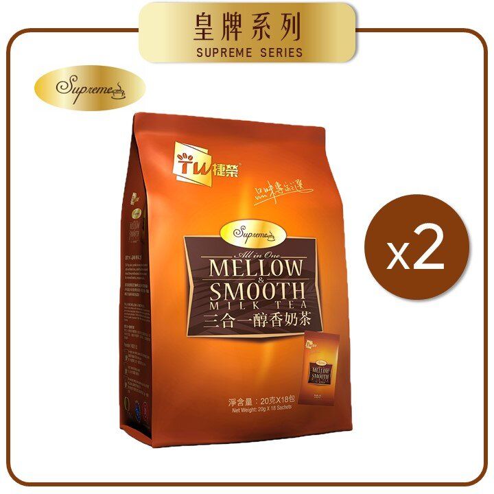 捷荣三合一速溶醇香奶茶港式风味红茶奶茶20gx18包*2袋装360g*2件
