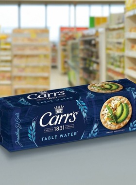 英国进口Carrs ORIGINAL TABLE WATER Biscuit卡士原味水饼干125g