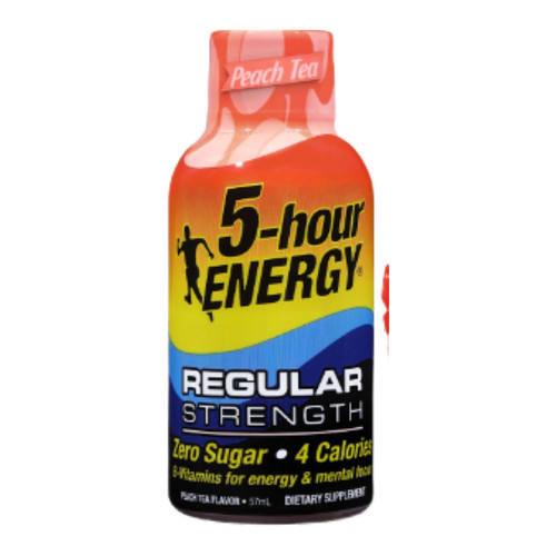 香港代购-5-hour ENERGY-瞬间醒神．提升集中力- 蜜桃茶味 (1支)