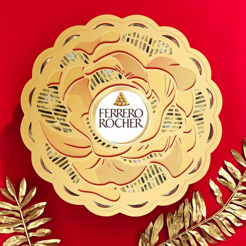 香港代购费列罗新年礼盒金莎朱古力花形铁盒二十粒装节日送礼250g