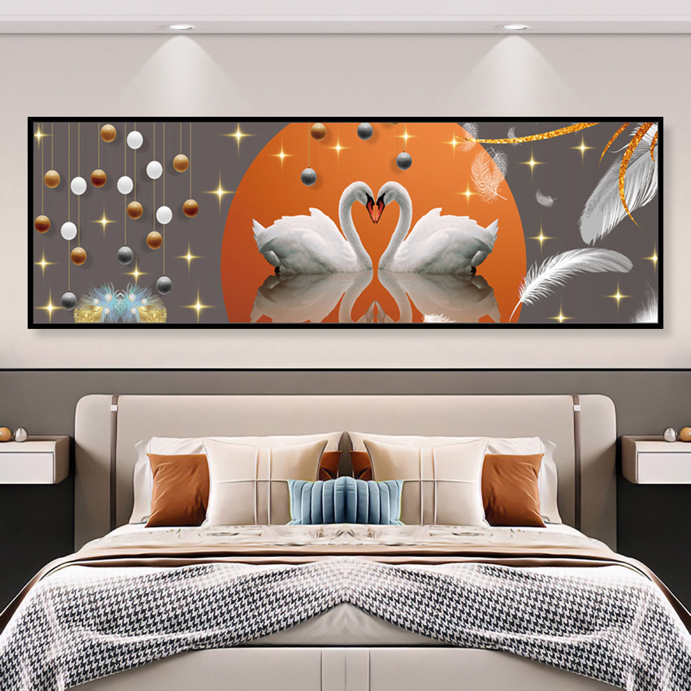 优雅天鹅十字绣2026年新款年轻人高级感卧室高端自己满刺满绣手工