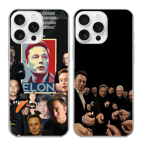 适用iphone苹果17promax手机壳安卓透明软壳小米华为pura埃隆里夫马斯克Elon Reeve Musk大佬点烟