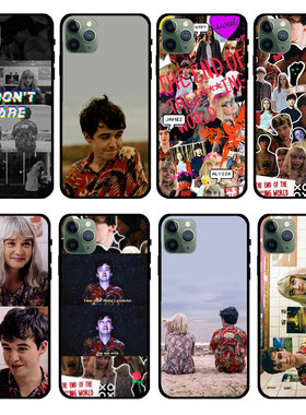去他X的世界英剧适用苹果14promax手机壳iPhoneXR欧美黑色软壳The End of the Fuc World
