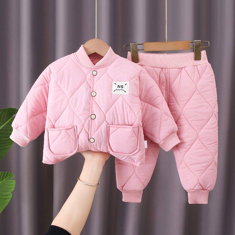 秋冬新款儿童棉服套装男