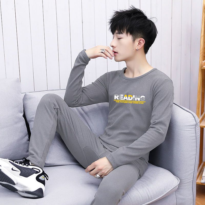 青少年男秋衣秋裤套装德