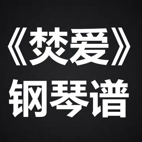 杨丞琳《焚爱》 独奏谱  钢琴谱 五线谱 简谱 扒谱 弹唱谱