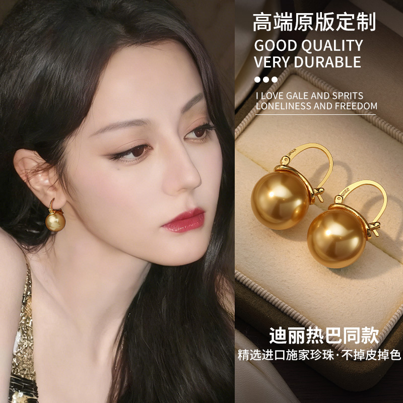 茶壶耳扣珍珠耳环耳钉