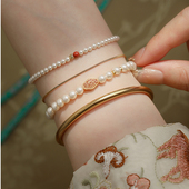 情绪稳定手链串珠施家珍珠手链女2026年新款 轻奢国风叠戴手串 爆款