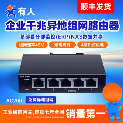 企业异地组网路由器AC控制管理AP