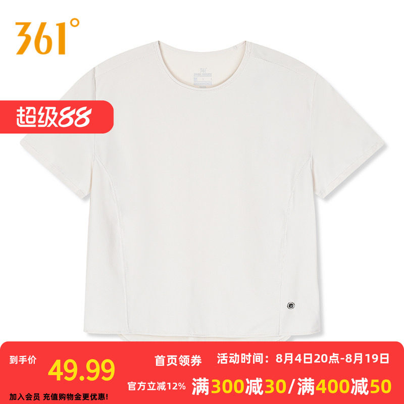 361°运动T恤2026夏季新款女款圆领短T恤常规舒适上衣