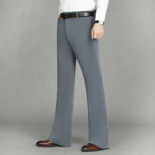 男士 百搭抗皱加厚休闲裤 秋冬新品 男直筒裤 潮 垂感弹力阔腿裤 喇叭裤