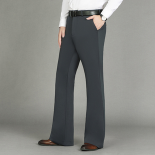 商务抗皱西裤 秋冬加厚阔腿裤 四面弹垂感百搭直筒裤 喇叭裤 男士