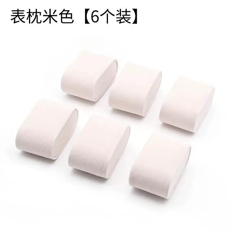 【6个装】表枕绒布小枕头手表盒枕头胶胚表枕首饰展示枕摇表器