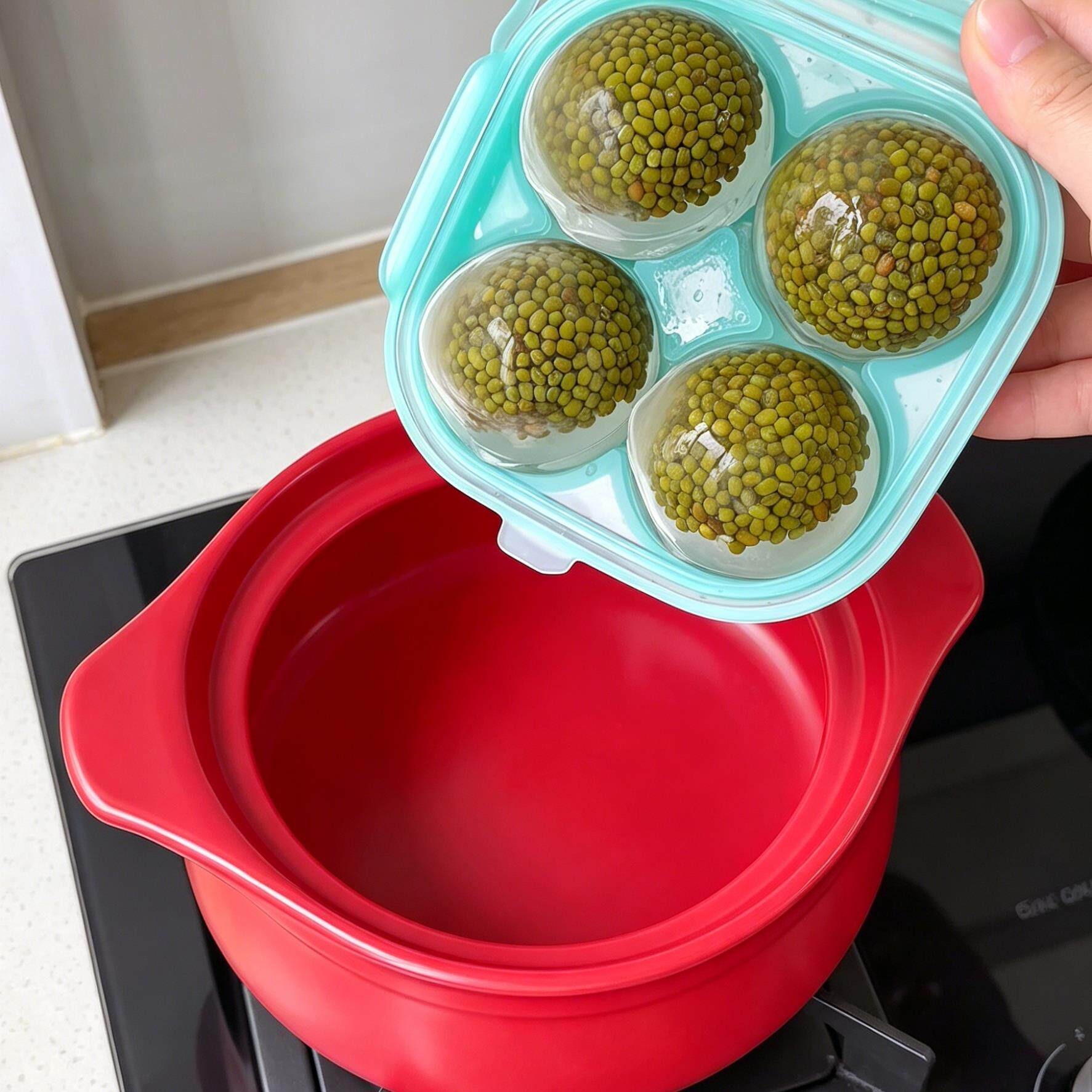 【懒人做饭神器】冻绿豆矽胶模具食品级制冰盒冰格家用易脱模冰格