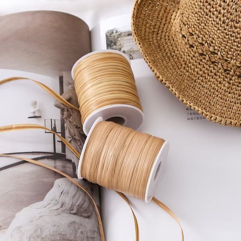 手工DIY玛特棉草线勾包包材料手工diy钩夏凉帽子编织草编水桶包