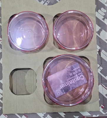 iwaki怡万家耐热玻璃保鲜盒微波碗粉490ml×2+840ml泰国产不密封