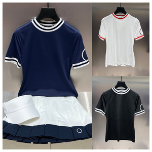 26夏款女士高尔夫球服休闲圆领冷感薄款弹力短袖T恤运动休闲百搭