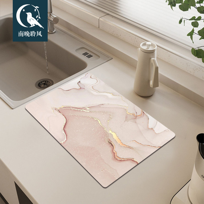 轻奢沥水垫家用厨房台面垫子可擦免洗硅藻泥桌面垫速干吸水碗盘垫,居家布艺,餐垫,淘宝优惠券,粉丝福利购,淘宝优惠卷