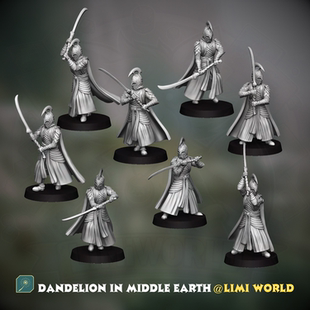 高等精灵战士双手剑造型28mm第三方指环王战棋子模型桌游魔戒跑团