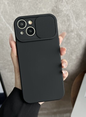 适用苹果iphone16promax手机壳15plus摄像头镜头盖13pm可开关12滑动14Pro推拉窗11p能遮挡外壳大视窗秒变改17