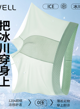 BWELL提花腰头凉感冰丝男内裤BWK8090