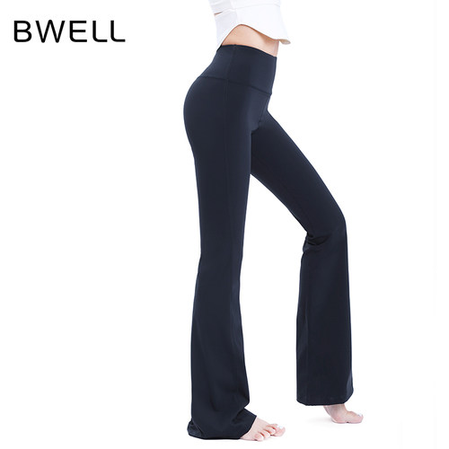 BWELL莱卡高腰收腹微喇裤BWY7559K