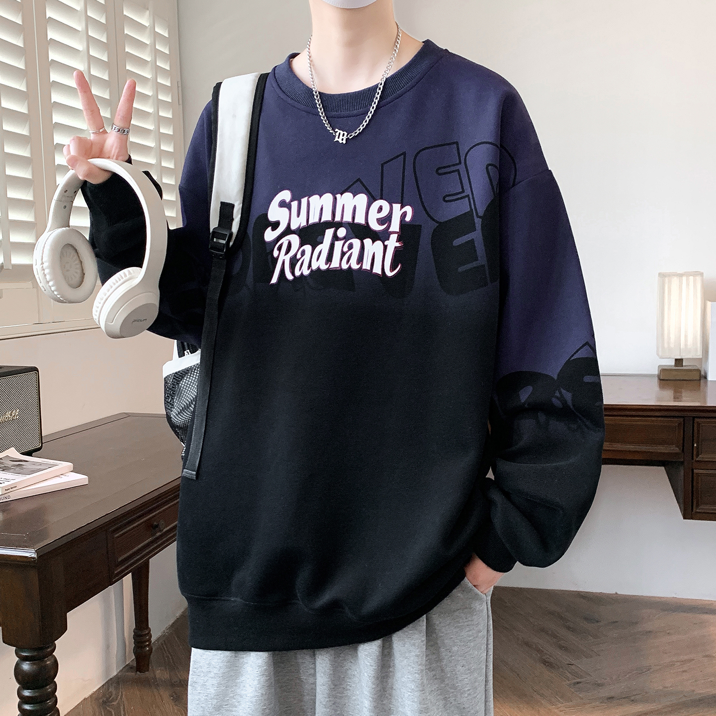 青少年学生春秋季潮流帅气卫衣