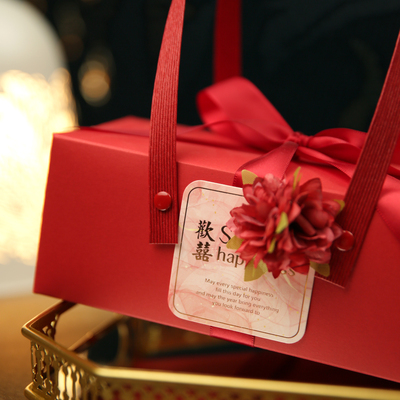 结订婚礼伴手礼盒轻奢高级感