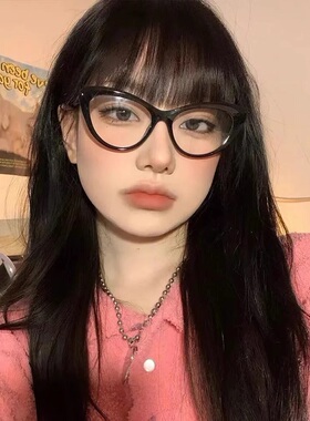 mona同款复古猫眼眼镜框女可配近视镜素颜神器ins风眼镜女韩版潮