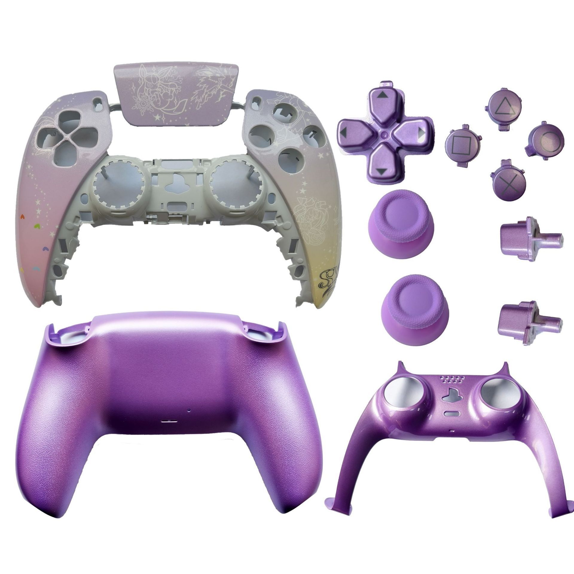 PS5游戏手柄限定款壳 适用于PS5主机游戏手柄维修配件PS5手