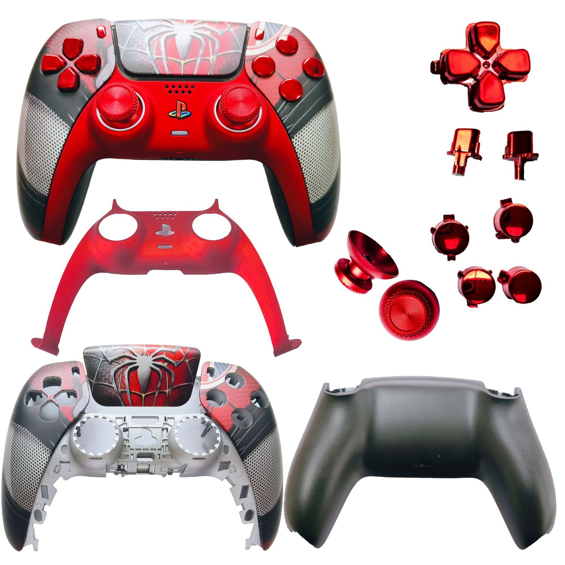 PS5游戏手柄外壳替换限定款上下盖PS5 2.0 3.0手柄壳按键PS5维修