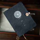 原创炒洗做旧面料手账本复古笔记本布艺日记本盖章本手工日程本