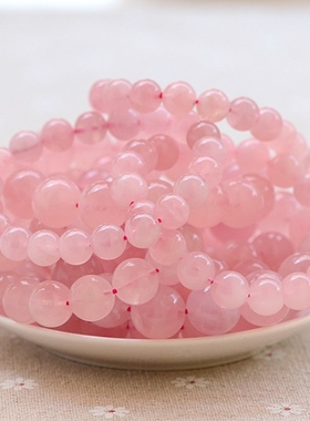 天然粉水晶手链时尚手串女碧玺海蓝宝月光石榴石彼得粉晶草莓金款