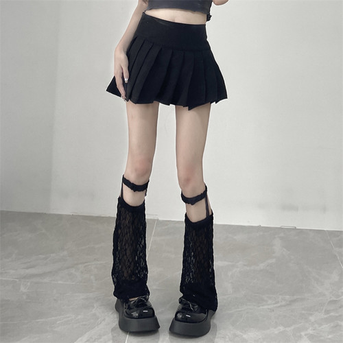 阔腿袜套超薄款JK小腿袜日系Lolita辣妹喇叭腿套亚文化夏防蚊脚套