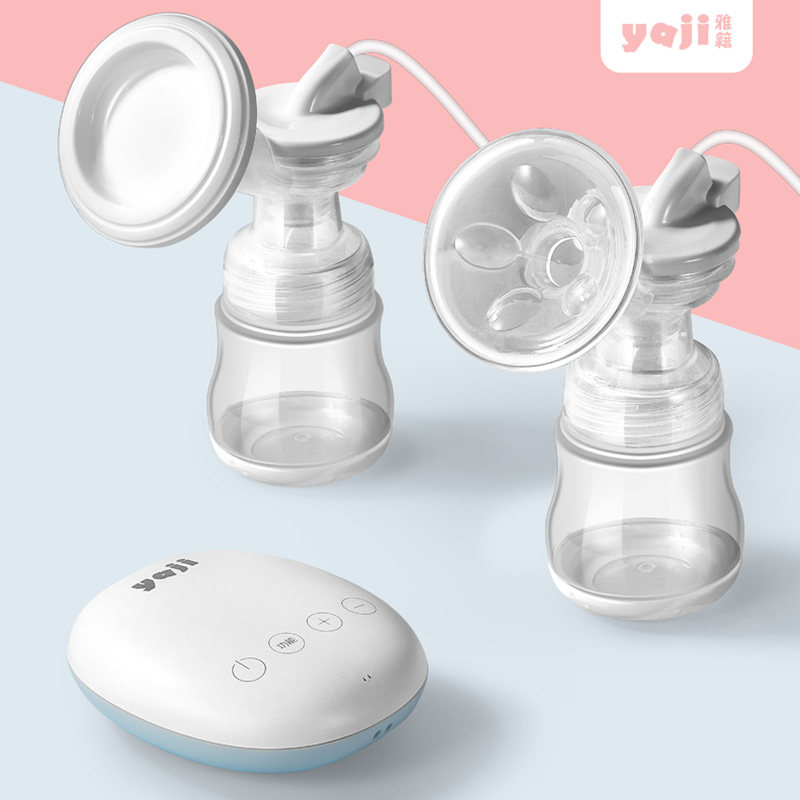 Yaji双边电动吸奶器静音吸力大双边吸奶器吸乳器拔奶器电动挤奶器