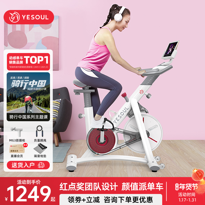 YESOUL野小兽智能动感单车家用运动健身器材室内健身车静音S1