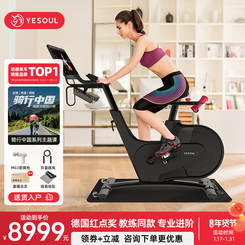 YESOUL野小兽商健身房用智能动感单车家用超静音磁控运动健身车V1